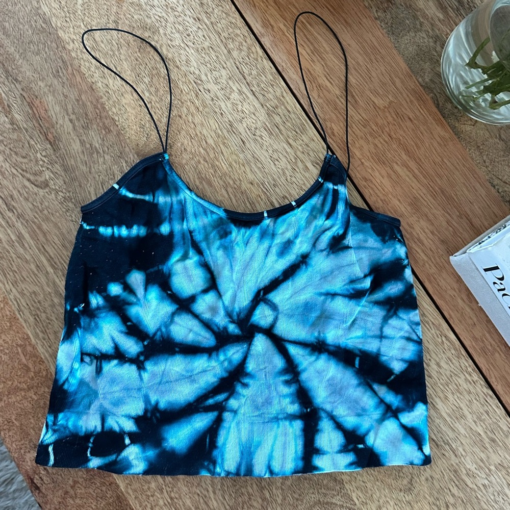 Nikibiki Blue Tie Dye Brami Cropped Stretchy Cami
